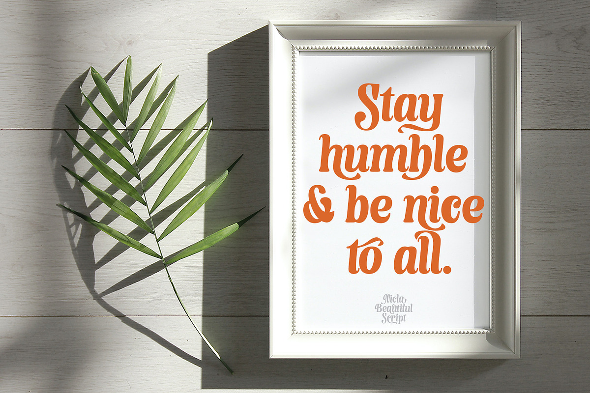 Nicla - Beautiful Script Family, a Script Font by madeDeduk (Photo 14 of 15)