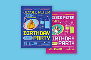 Blue Pixel Y2K Birthday Invitation, a Card Template by Neermana (Thumbnail 4 of 4)