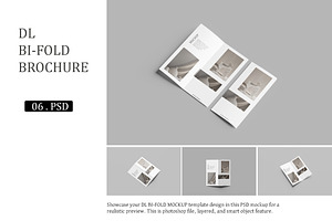 DL Brochure Bi-fold Mockup