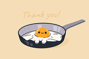 Fried eggs characters, a Food Illustration by Torontotokio (Thumbnail 4 of 4)