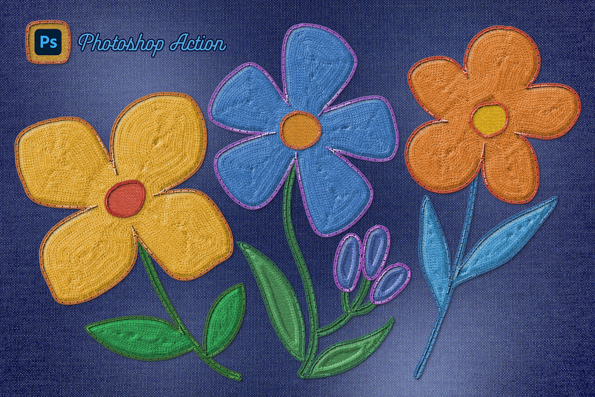 Embroidery Photoshop Action, an Action Add-On by Andrew Skoch Design (Photo 3 of 7)