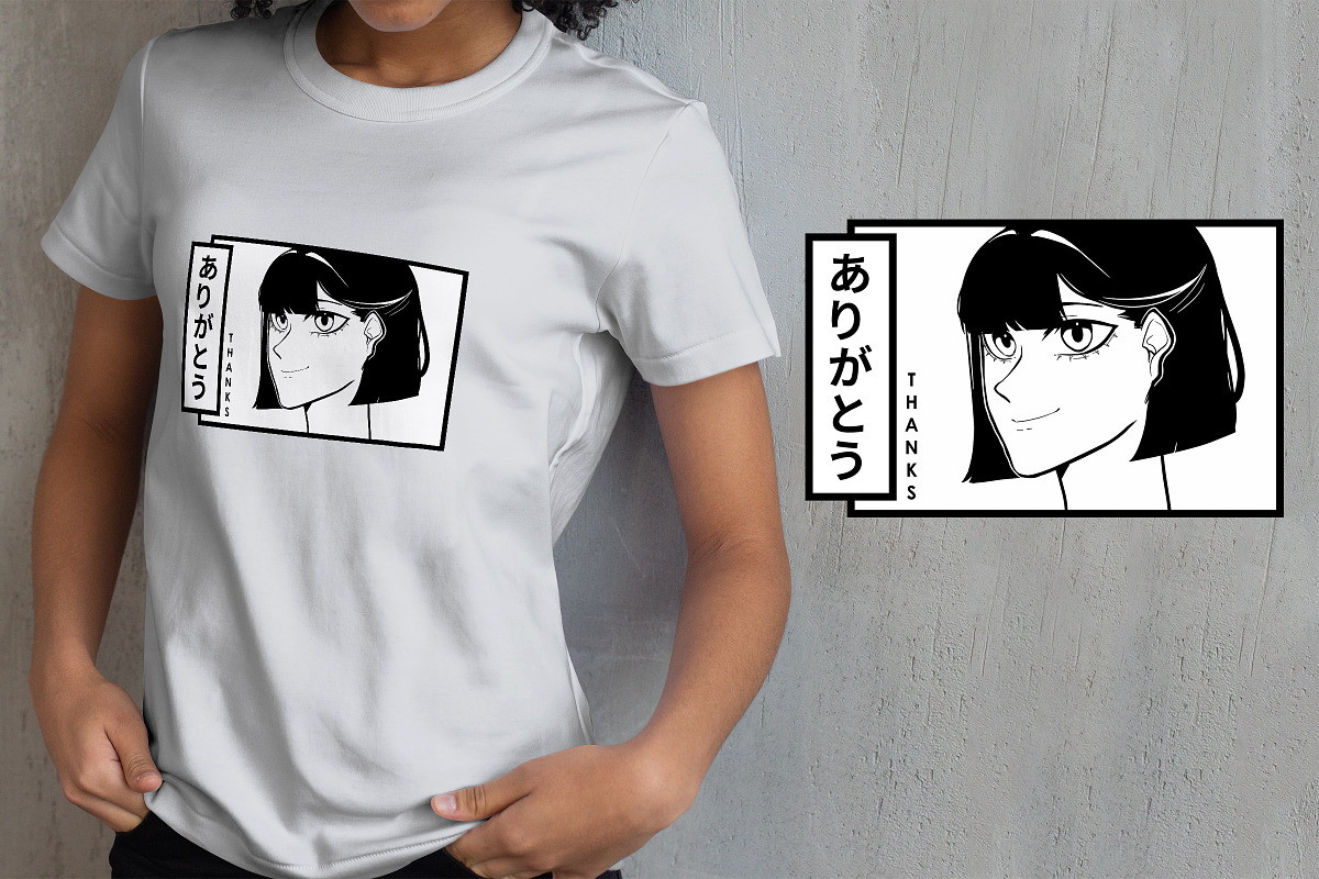 Manga Japanese Comic T-Shirt Design, an Illustration by vectstudio (Photo 2 of 4)
