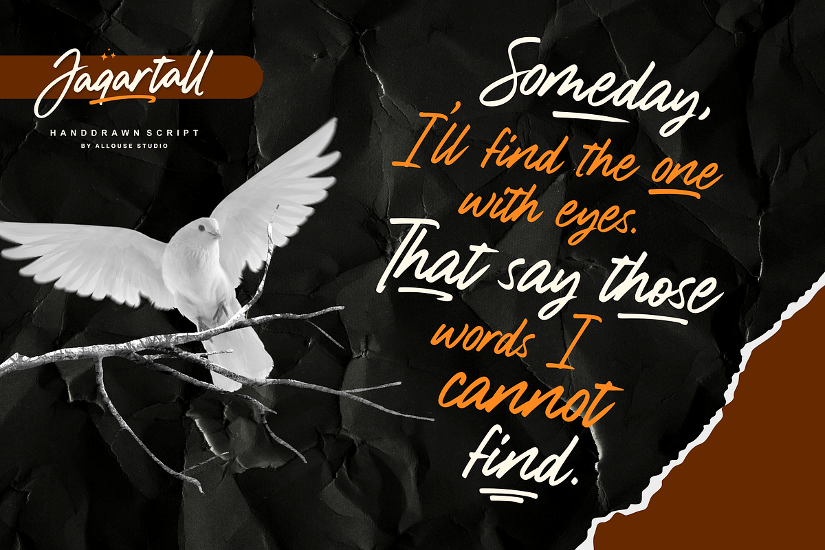 Jaqartall Hand Drawn Script Font, a Script Font by Allouse Studio (Photo 7 of 10)