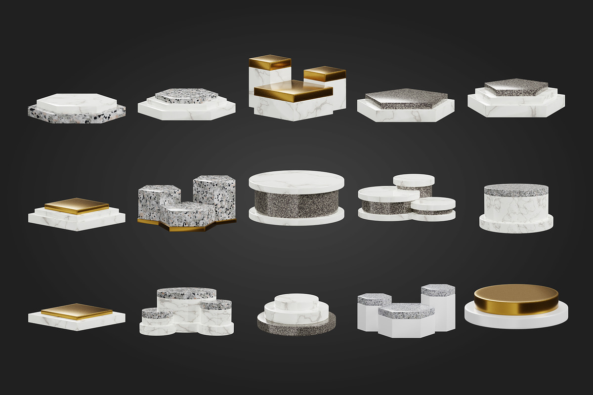 3D Podium Illustration, an Object 3D Model by SLAB! Design (Photo 4 of 4)