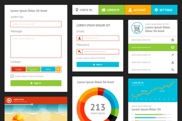 Elements of User Interface for Web., a Templates & Theme by fet