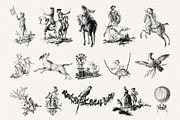 Victorian Toile PNG Illustration Kit, a Decorative Illustration by Century Library (Thumbnail 4 of 8)