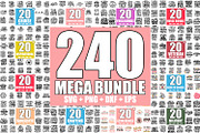 240 SVG MEGA Bundle, SVG Cut Files, an Illustration by ZoomkSVG (Thumbnail 1 of 5)