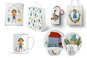 Busy girl - Raster illustrations set, an Animal Illustration by Mockup Up! (Thumbnail 4 of 6)