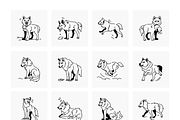 Doodle Wolves Icons, a Solid Icon by Prosymbols (Thumbnail 5 of 6)