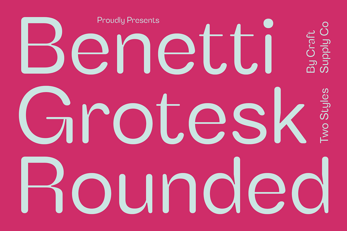 Benetti Grotesk Rounded, a Sans Serif Font by Craft Supply Co. (Photo 1 of 8)