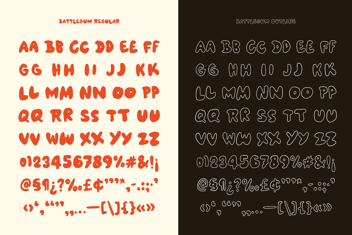 Battlegum — Modern Bubble Display, a Symbol Font by Typehand Studio (Photo 9 of 10)