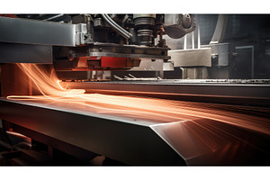 shaping machine metal ai generated, an Industrial Photo by pikepicture