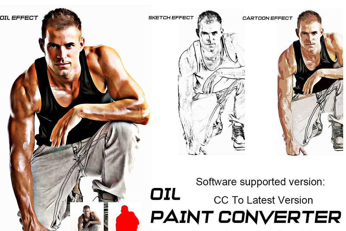Oil Paint Effect Ps Action Bundle, an Action Add-On by Studio Retouch (Photo 14 of 21)