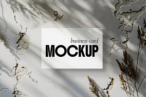 Vintage Wall Business Card Mockup, a Mockup by barsrsind