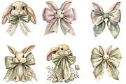 Easter Bunny Bow Clipart, an Illustration by DreamArtGraphic (Thumbnail 3 of 5)