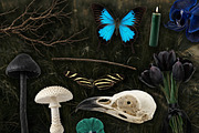 Witch's Magic Garden Collage Kit, an Object Illustration by Vicccky (Thumbnail 9 of 9)