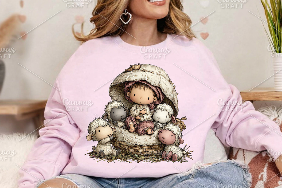 Whimsical Easter Nativity Scene PNG, an Illustration by Canvas Craft (Photo 4 of 7)