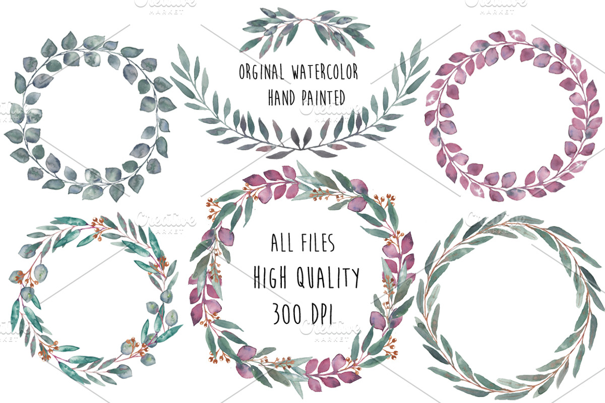 Elegant Watercolor Eucalyptus Leaves, a Texture Illustration by MaraquelaStudio (Photo 3 of 9)