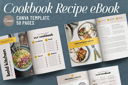 Food Creator Cookbook Template, a Magazine Template by Studio Soluna