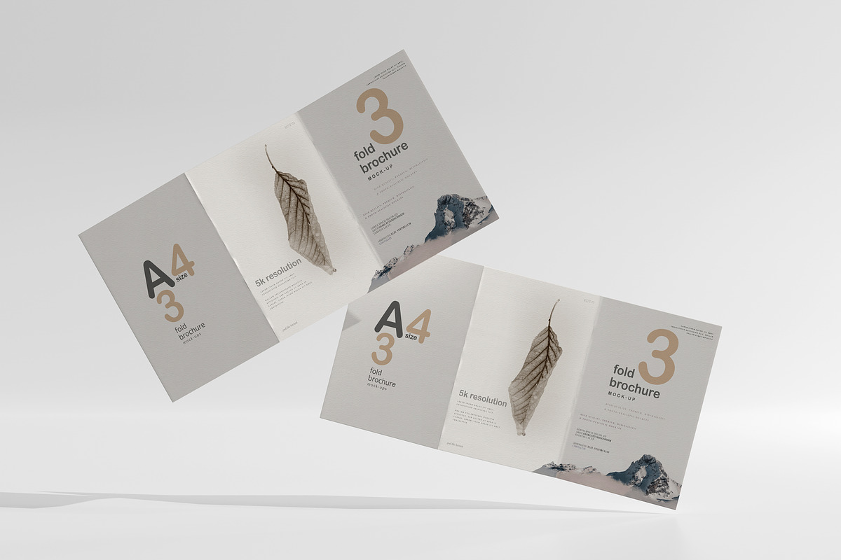 A4 Size Tri-Fold Brochure Mockup, a Print Template by pmvch (Photo 20 of 20)