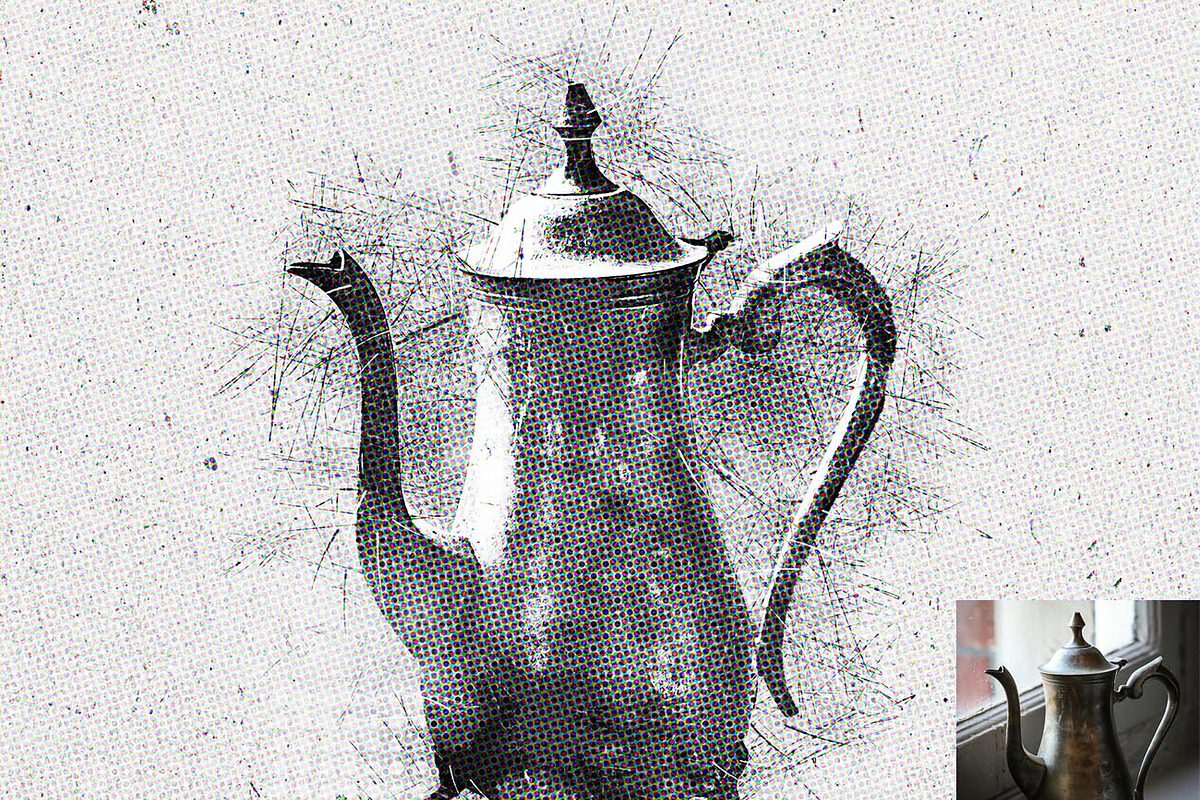 Sketch Halftone FX Photoshop Action, an Action Add-On by Studio Retouch (Photo 3 of 15)
