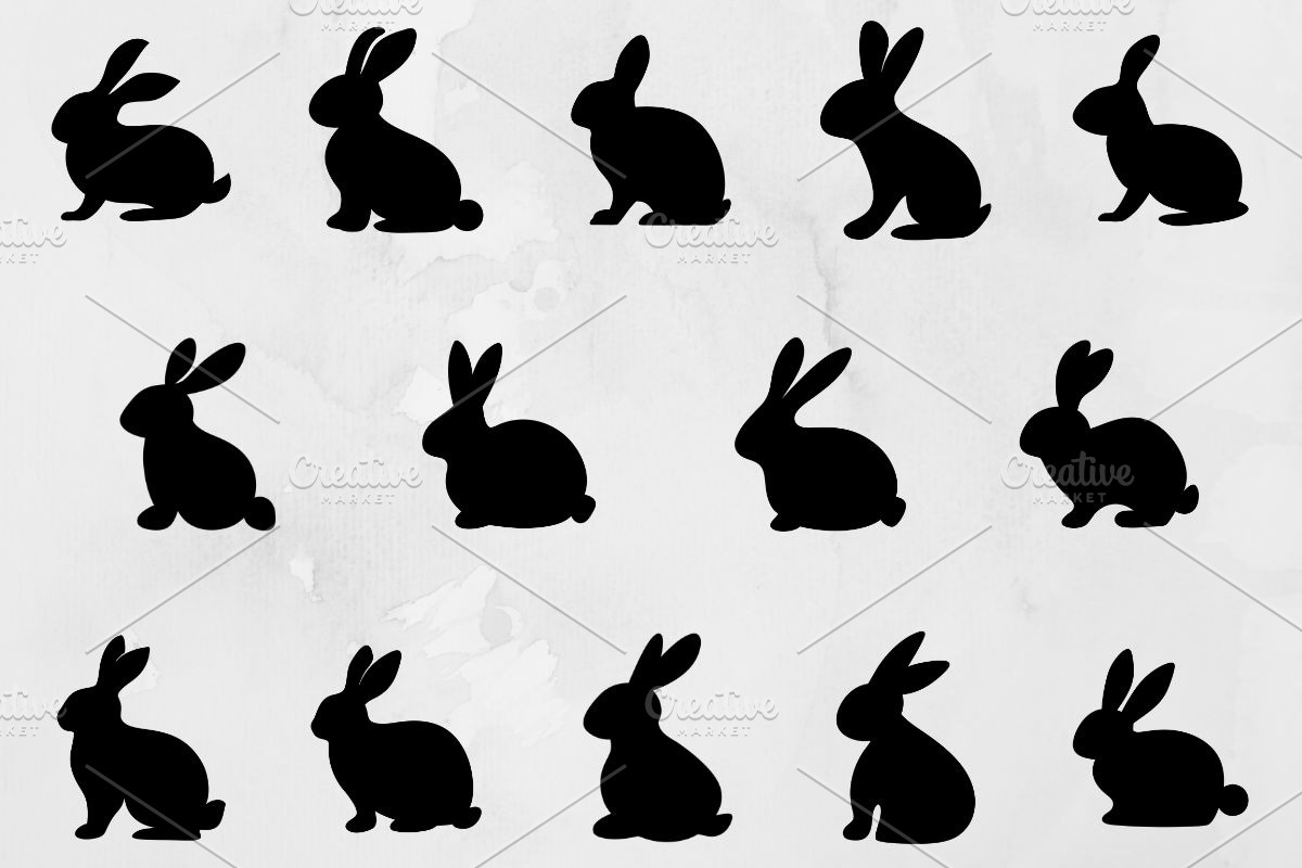 Rabbit Silhouette SVG, an Animal Illustration by newminddesign (Photo 1 of 3)