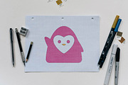 Cute Love Heart Penguin Animal Logo, a Branding & Logo Template by jongcreative (Thumbnail 2 of 3)