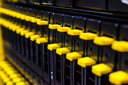 Server rack containing server, data, and room