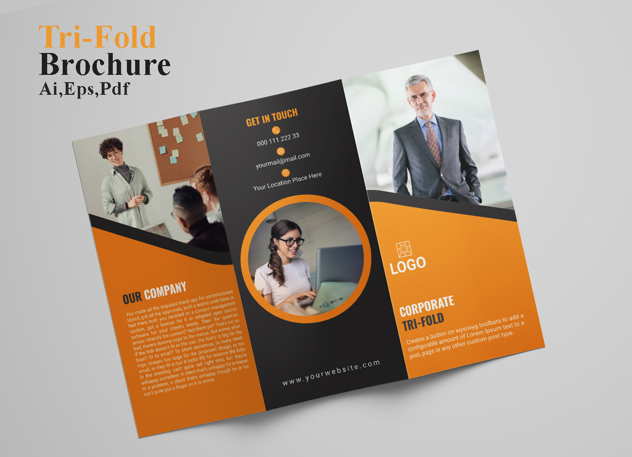 Corporate Tri-Fold Brochure, a Brochure Template by Studio Retouch