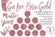 Dark Rose Gold Foil Textures, a Texture Graphic by U + Me Studio (Thumbnail 3 of 4)