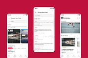 Newara - News & Article Mobile App U, an UI Kit Template by Semusim Visual (Thumbnail 3 of 7)