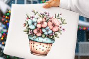 Whimsical Spring Flower pot Clipart, an Illustration by SinaCreation (Thumbnail 7 of 11)