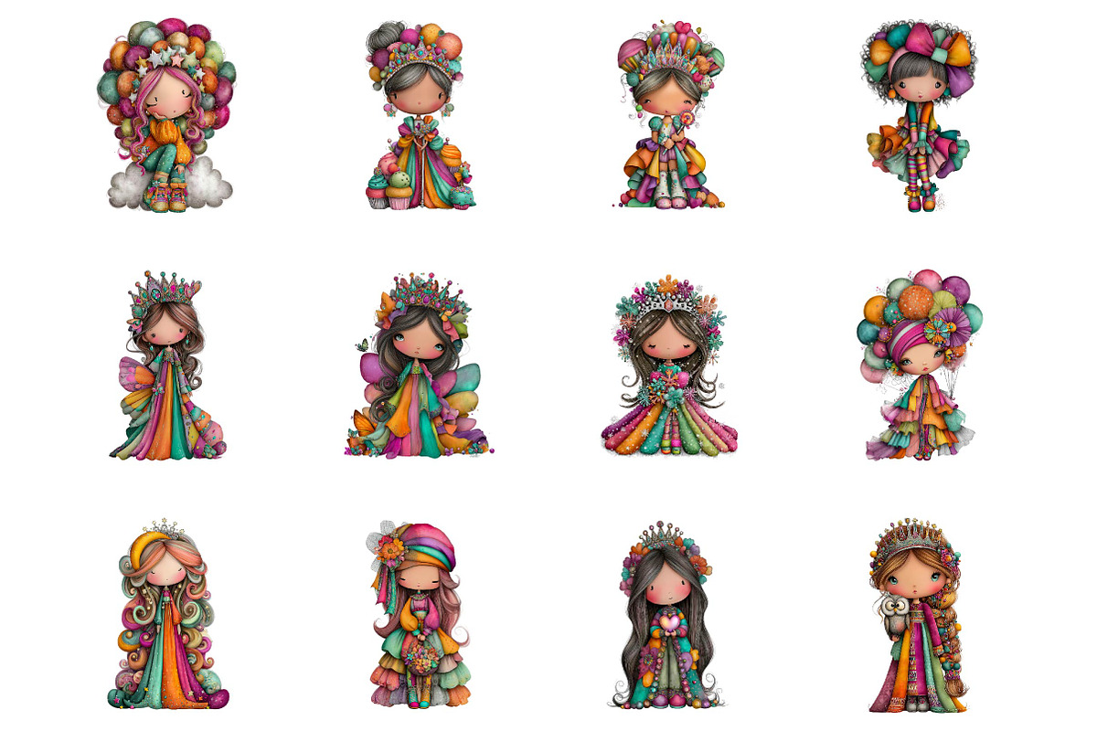 Quirky Princess clipart, a Person Illustration by fashionaddict (Photo 2 of 7)