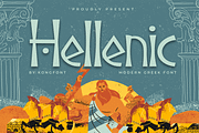 Hellenic – Modern Greek Font, a Serif Font by overlaytemplates (Thumbnail 1 of 5)