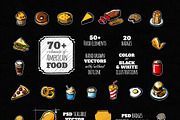 70+ elements of American food, a Food Illustration by graphicsoup (Thumbnail 2 of 5)