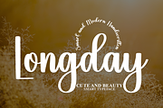 Longday, a Script Font by FreshTypeINK (Thumbnail 1 of 7)