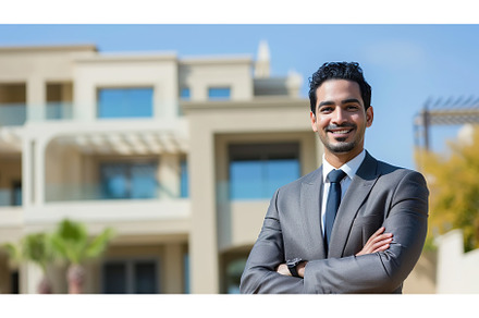 Middle Eastern real estate agent, a Person Photo by Lermont51