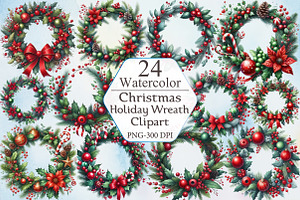 Christmas Holiday Wreath Clipart Png