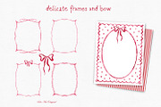 Bow Watercolor Red Frames, a Background Graphic by Solo Art Original (Thumbnail 5 of 9)