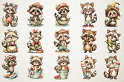 Quirky Raccoon Trash Summer Graphic, an Illustration by RobertsArt (Thumbnail 3 of 6)