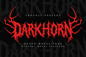 Darkhorn | Death Metal Font, a Symbol Font by Masyafi Studio