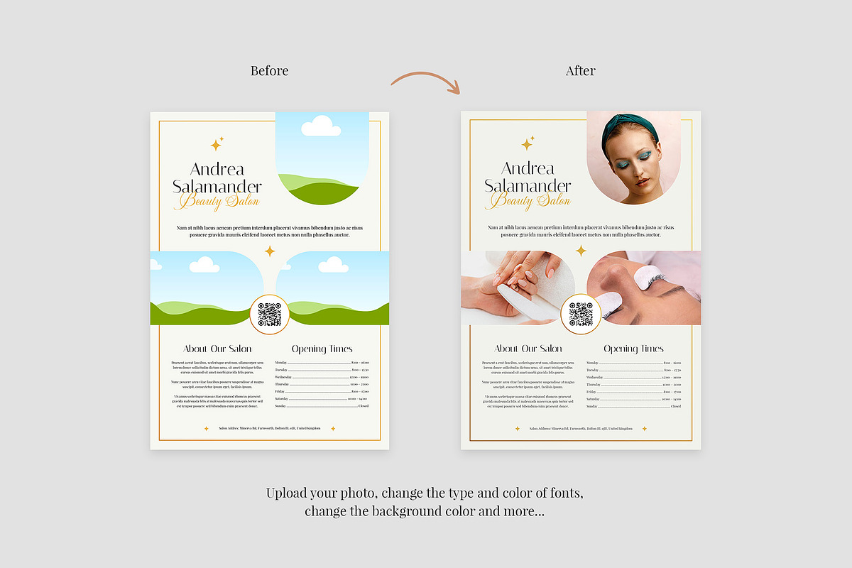 Esthetician Flyer Canva Template, a Flyer Template by artbart (Photo 10 of 12)
