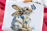 Watercolor Spring Rabbit Clipart, an Illustration by Libby Wishes (Thumbnail 7 of 8)