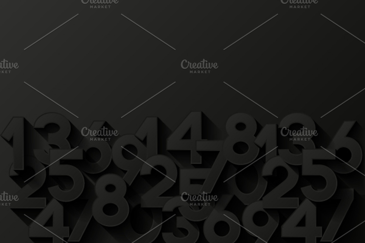 Set of backgrounds with numbers preview 4