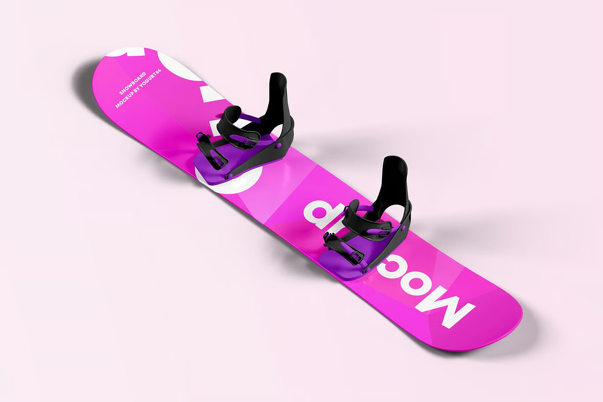 Snowboard Mock-up, a Product Mockup by zippypixelstudio (Photo 3 of 8)