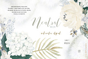 Neutral Beige Flowers Watercolor, a Texture Illustration by LABFcreations (Thumbnail 2 of 15)