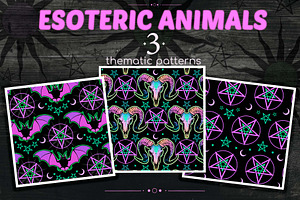 Esoteric Animals, a Pattern Graphic by Victoria Bat