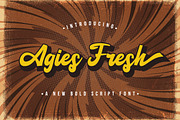 Agies Fresh - Retro Bold Script Font, a Script Font by StringLabs (Thumbnail 1 of 14)