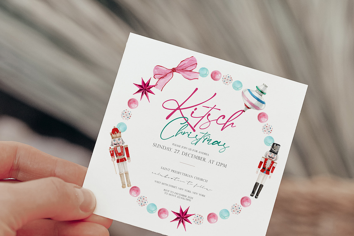 Watercolor Clipart-KITSCH Christmas, a Decorative Illustration by Beigetime (Photo 15 of 15)