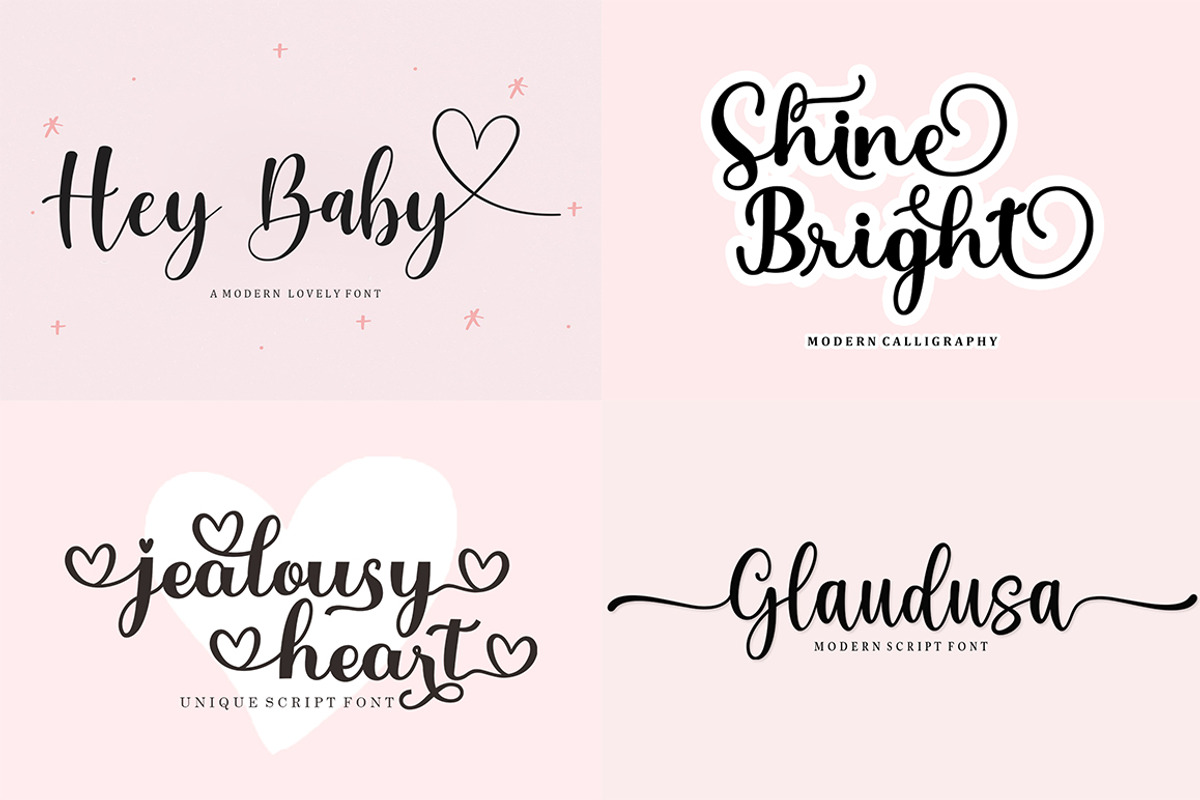 The Big - Font Bundle, a Script Font by Bosstype Studio (Photo 4 of 15)